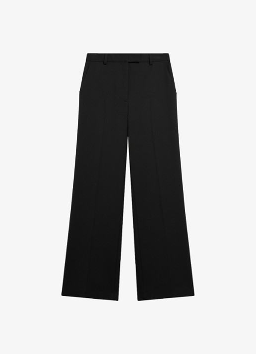 Gerard Darel Meg high waist straight leg pantalon - voorkant 4 zwart