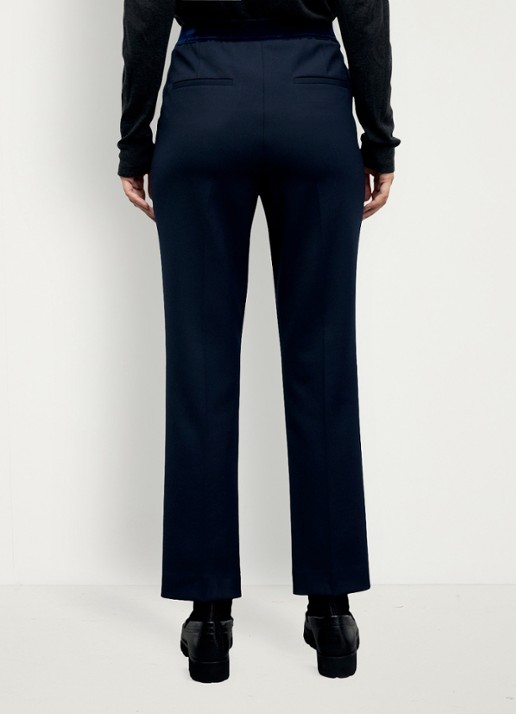 Gerard Darel Mei mid waist slim fit pantalon - achterkant 3 donkerblauw