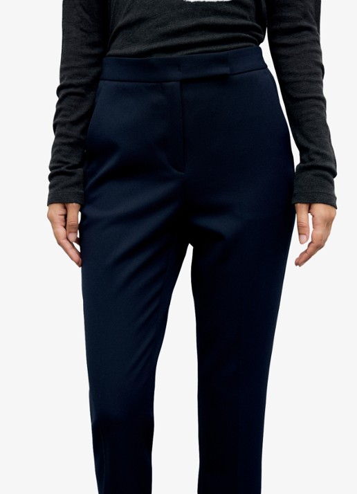 Gerard Darel Mei mid waist slim fit pantalon - detail 4 donkerblauw