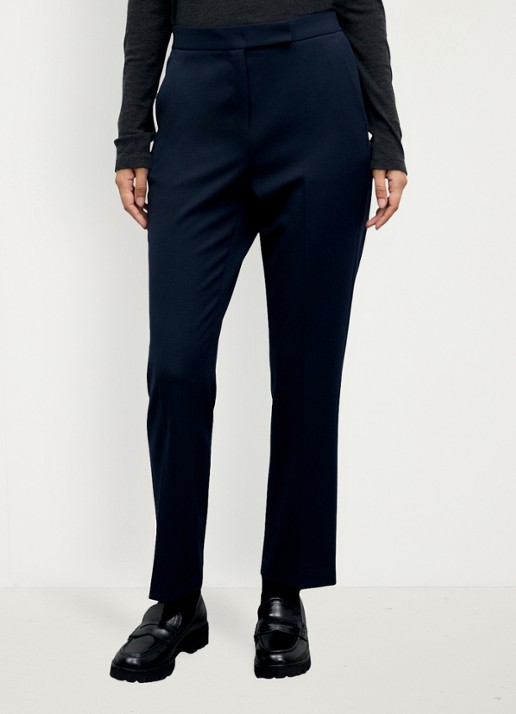 Gerard Darel Mei mid waist slim fit pantalon - detail 5 donkerblauw