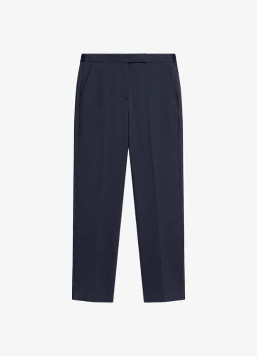 Gerard Darel Mei mid waist slim fit pantalon - voorkant donkerblauw
