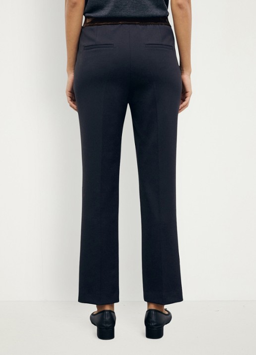 Gerard Darel Mei mid waist slim fit pantalon - achterkant zwart