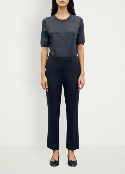 Gerard Darel Mei mid waist slim fit pantalon - voorkant 5 zwart