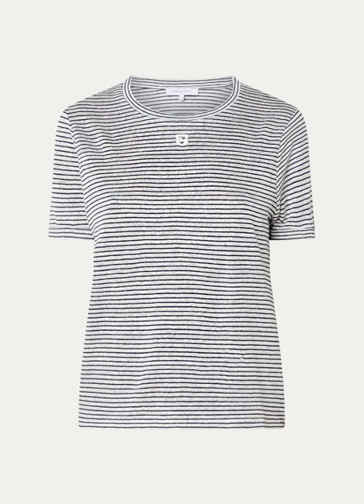 Gerard Darel Melva T-shirt met streepprint - voorkant 3 donkerblauw