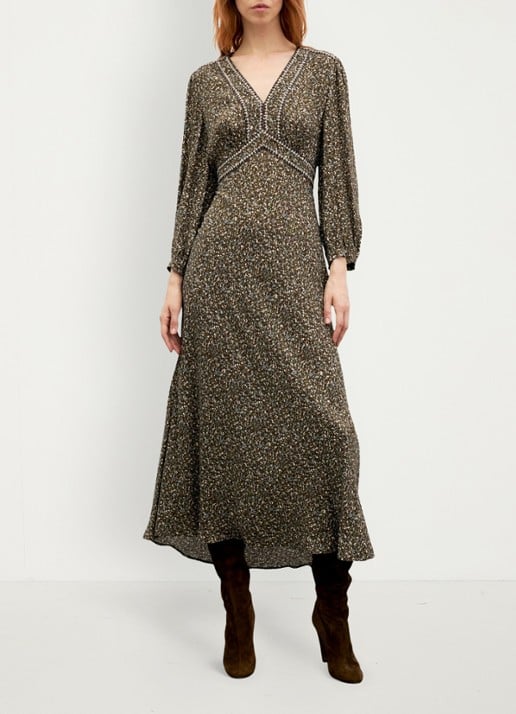 Gerard Darel Midi jurk met V-hals