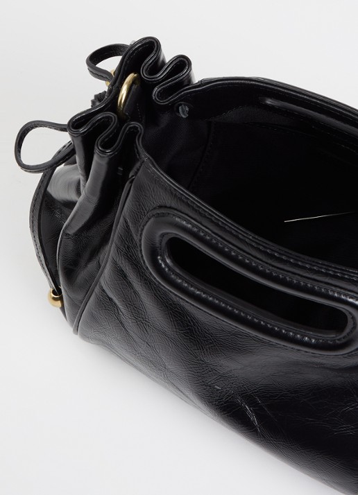 Gerard Darel Mini Dany handtas van leer met afneembare schouderriem - detail zwart