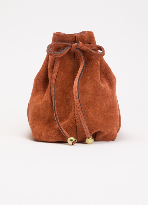 Gerard Darel Mini Dany schoudertas van suéde  - detail 4 roestbruin