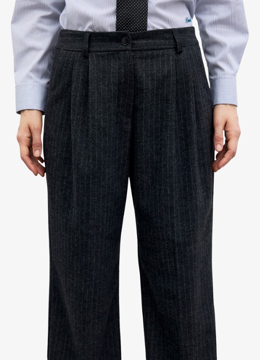 Gerard Darel Mini high waist straight leg pantalon in wolblend