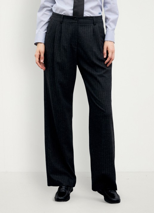 Gerard Darel Mini high waist straight leg pantalon in wolblend