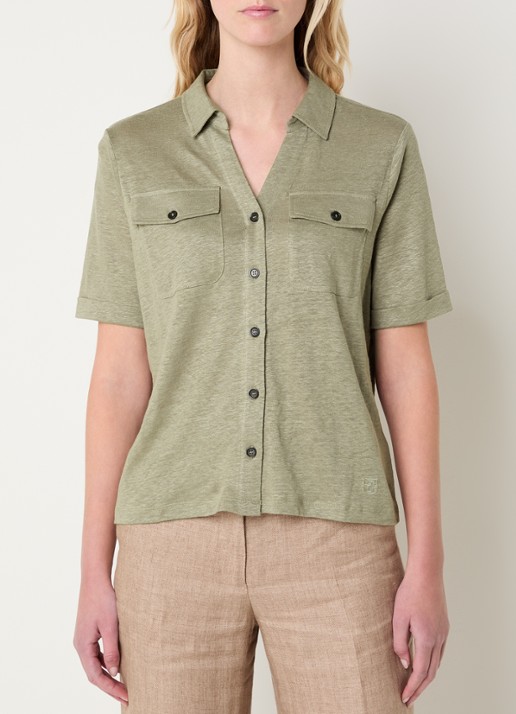 Gerard Darel Moana blouse van linnen met borstzakken