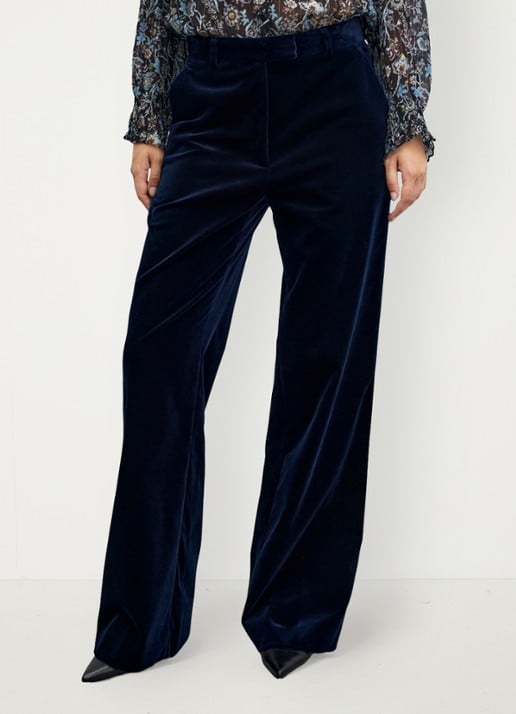 Gerard Darel Mya high waist wide leg pantalon van fluweel