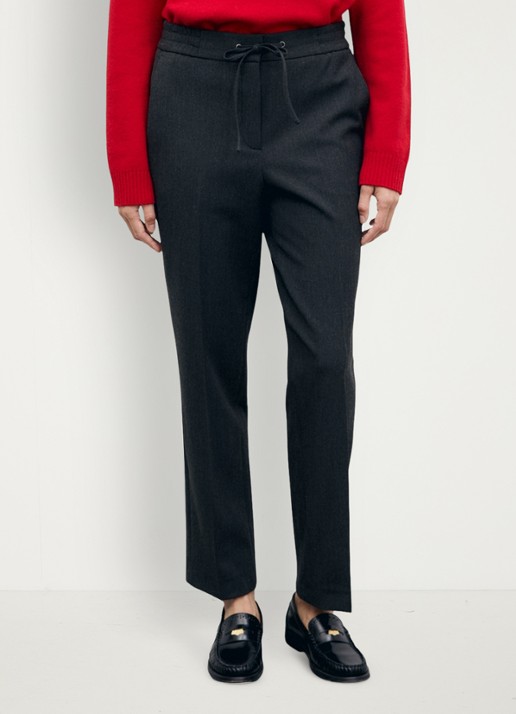 Gerard Darel Myra high waist straight leg pantalon met strikceintuur