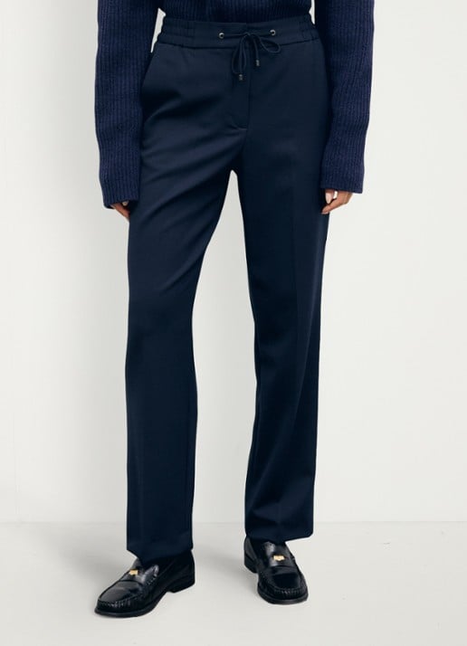 Gerard Darel Myra high waist straight leg pantalon met strikceintuur