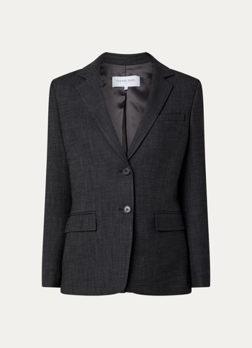 Gerard Darel Nael blazer met schoudervulling en klepzakken - voorkant antraciet