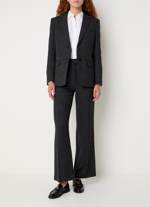 Gerard Darel Nael blazer met schoudervulling en klepzakken - voorkant 2 antraciet