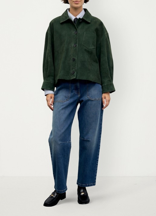 Gerard Darel Pia overshirt van suède - detail 2 groen