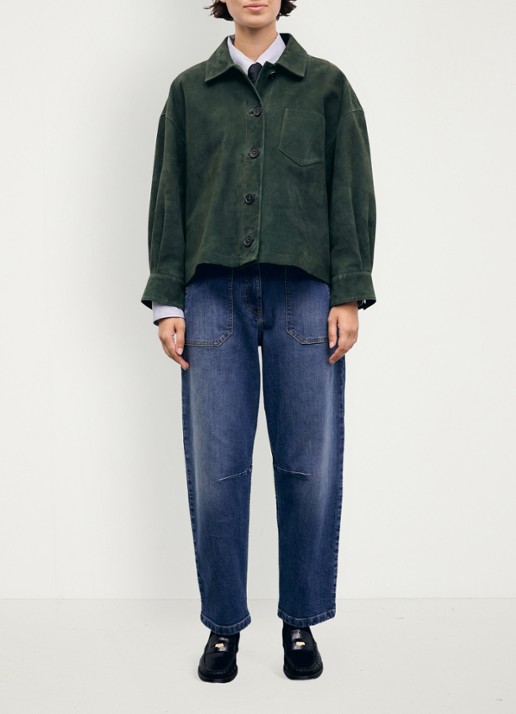 Gerard Darel Pia overshirt van suède - voorkant 4 groen