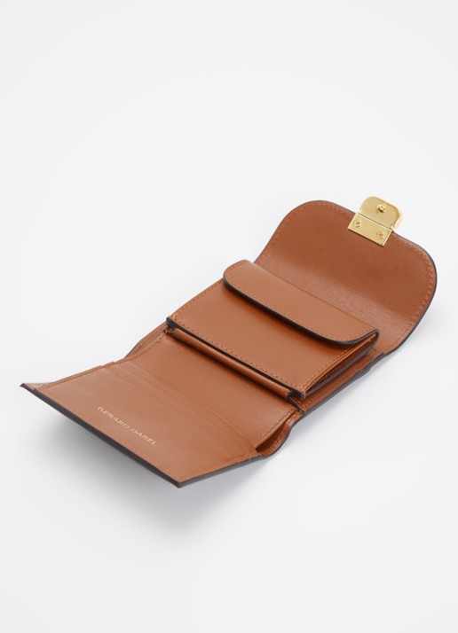 Gerard Darel Portemonnee van leer - detail 3 donkerbruin