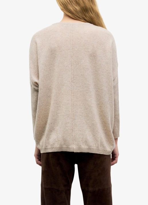 Gerard Darel Reta fijngebreide trui van kasjmier - achterkant 5 beige