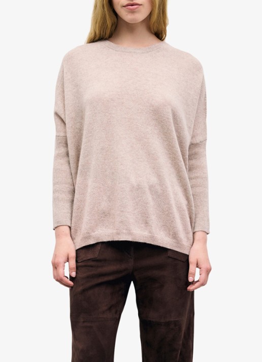 Gerard Darel Reta fijngebreide trui van kasjmier - detail 2 beige