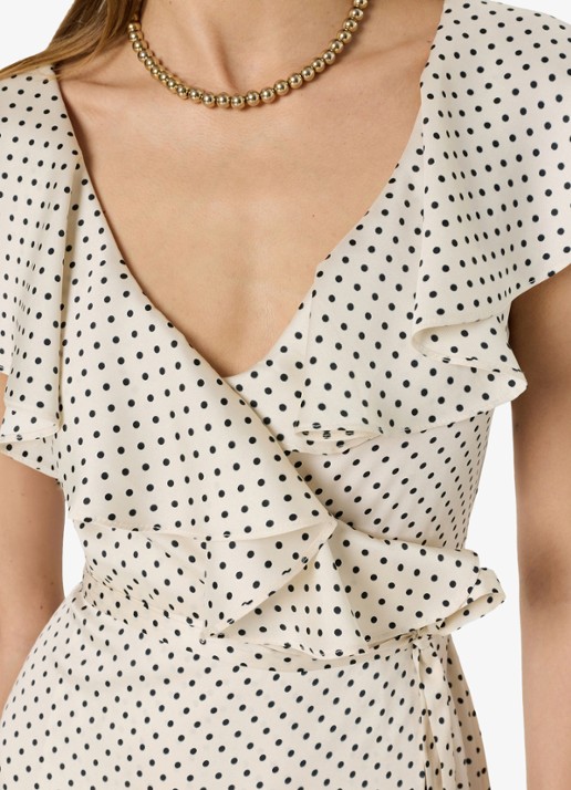 Gerard Darel Rika maxi wikkeljurk met stippenprint