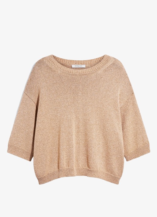 Gerard Darel Roella fijngebreide trui met lurex - voorkant 4 goud