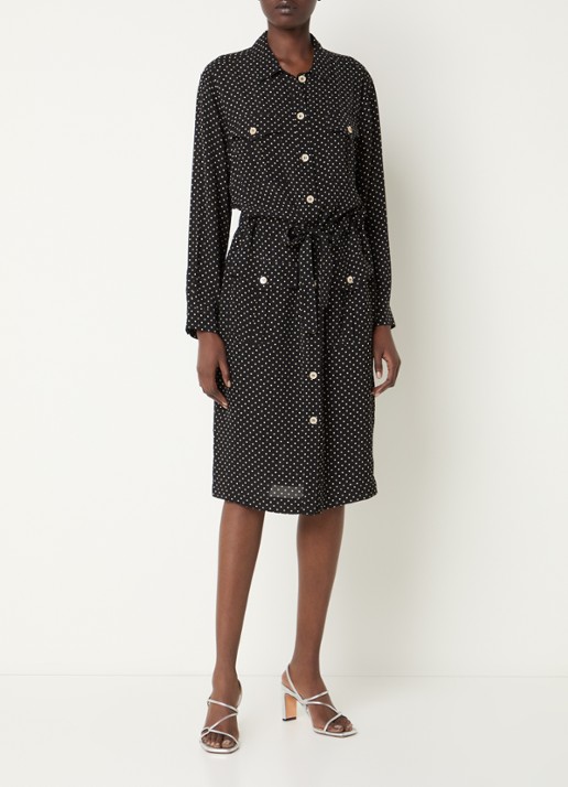 Gerard Darel Ruzena midi blousejurk met print en borstzak