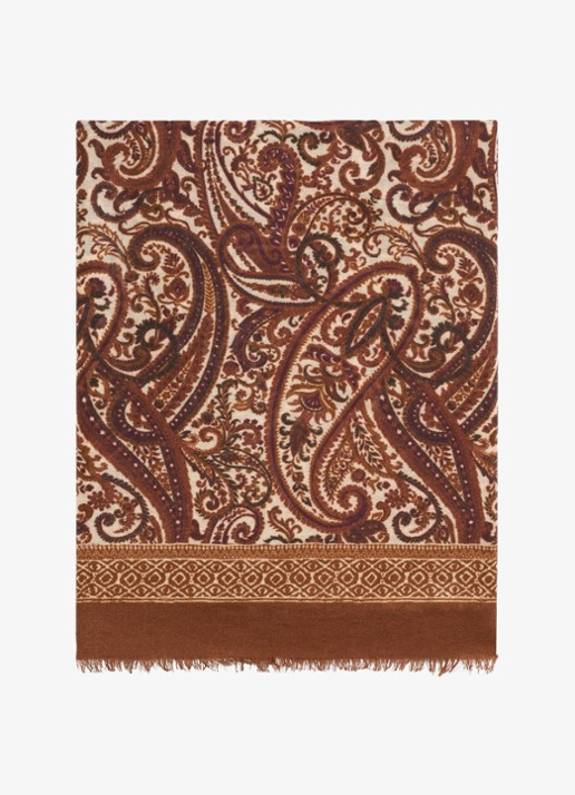 Gerard Darel Sheila sjaal van wol en zijde met paisley dessin