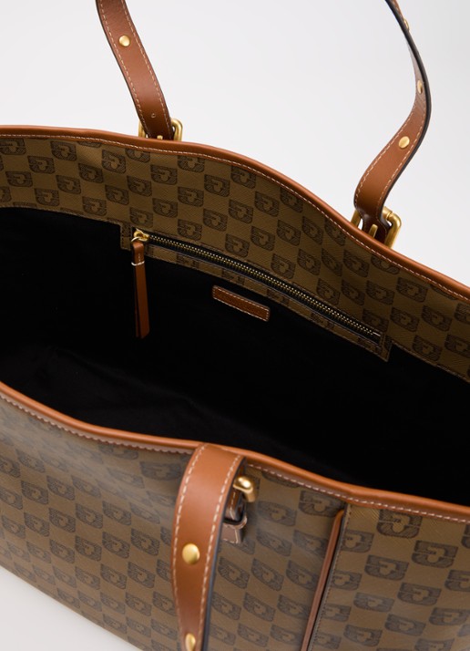 Gerard Darel Simple Bag schoudertas van canvas met details van leer  - detail 2 bruin