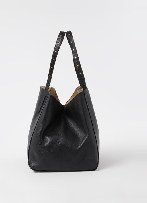 Gerard Darel Simple Two shopper van leer met uitneembaar etui - detail 2 zwart