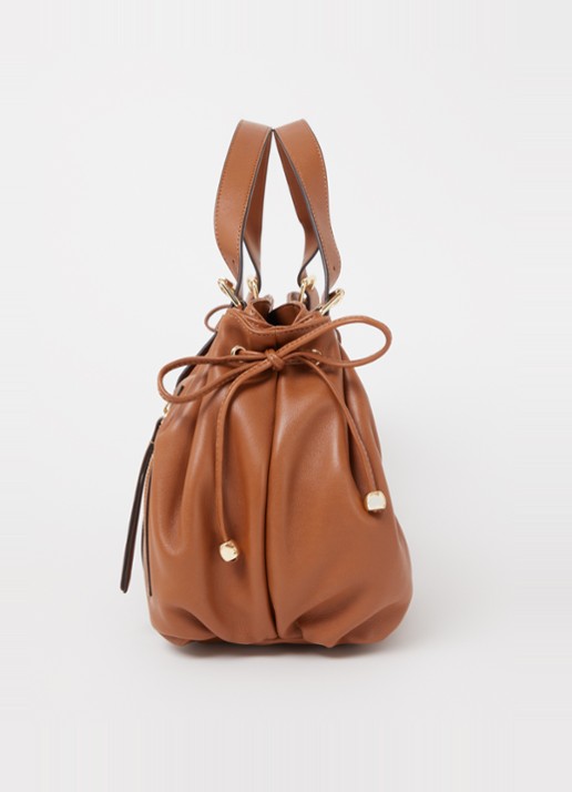 Gerard Darel St Germain handtas van leer - detail 2 cognac