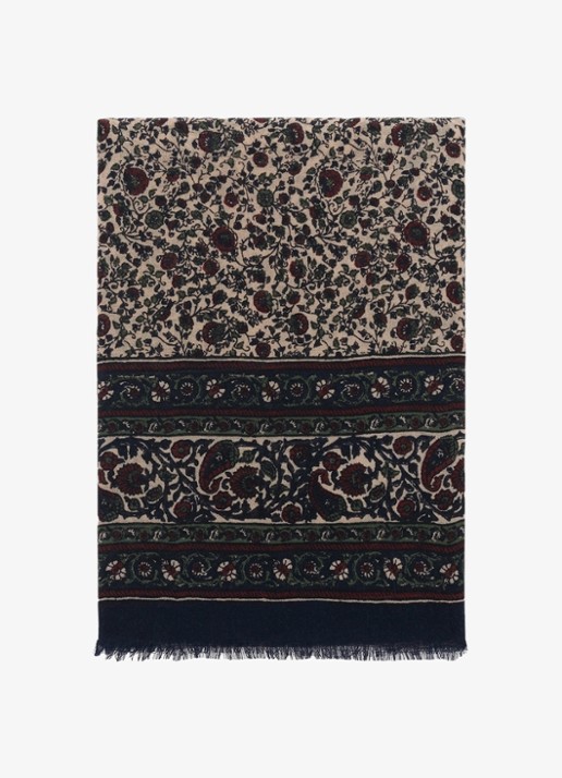 Gerard Darel Stella sjaal van wol met bloemenprint