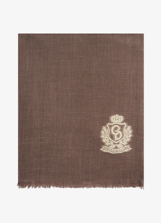 Gerard Darel Suzane sjaal van wol met logoborduring