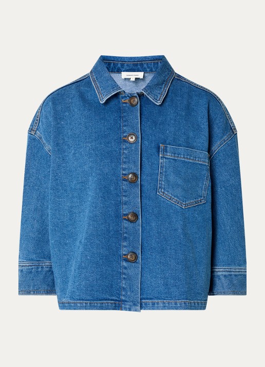Gerard Darel Taena spijkerjas met borstzak - voorkant 2 indigo