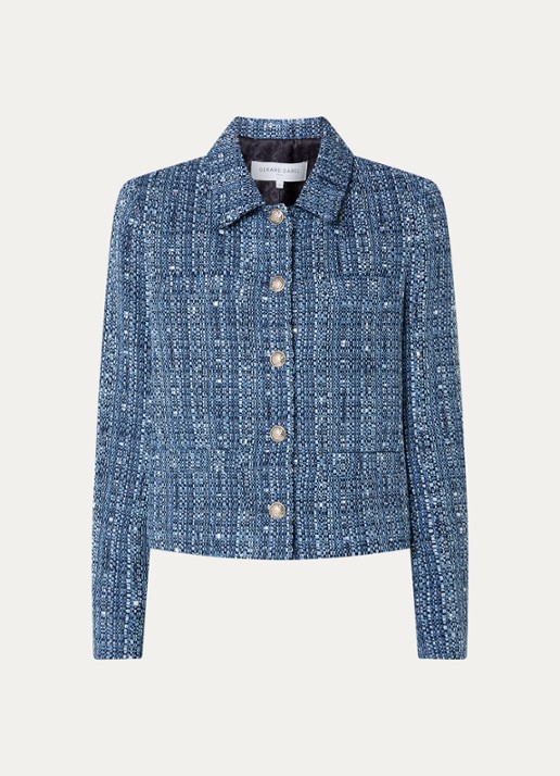 Gerard Darel Tahlia jack met tweed-look en lurex - voorkant 2 indigo