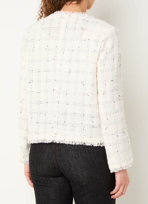 Gerard Darel Taissa cropped blazer met opgestikte zakken - achterkant creme