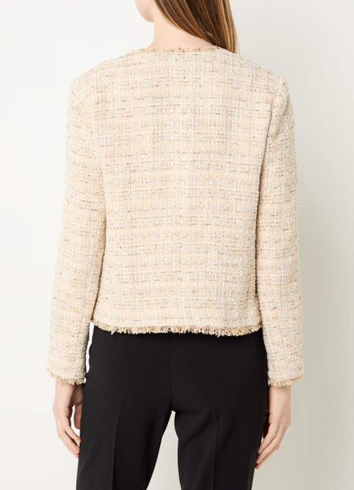 Gerard Darel Talea jack met tweed-look en lurex - achterkant 2 beige