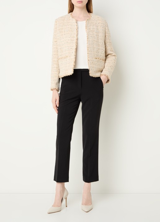 Gerard Darel Talea jack met tweed-look en lurex - voorkant 4 beige