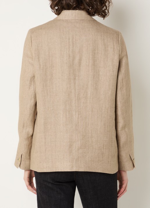 Gerard Darel Taliya blazer van linnen met klepzakken - achterkant zand