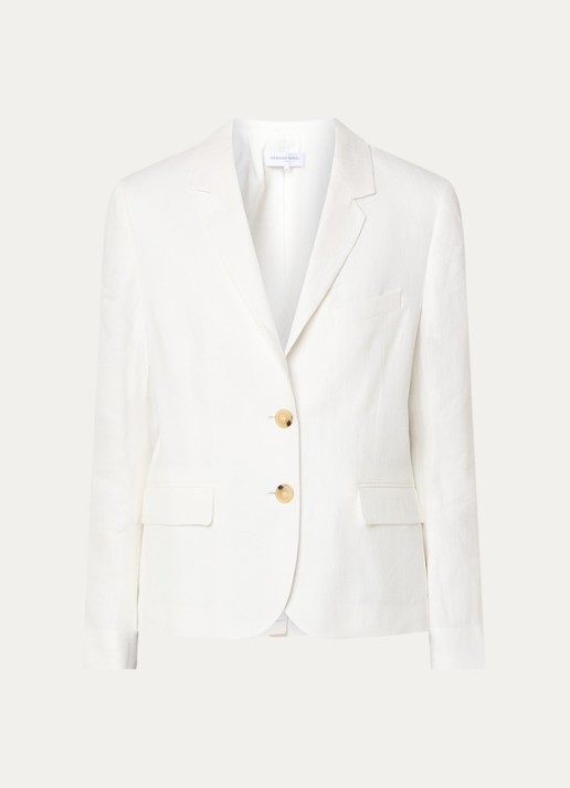 Gerard Darel Terya blazer van linnen met klepzakken - voorkant wit