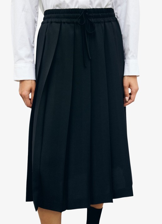 Gerard Darel Tosca midi rok met trekkoord en plooien