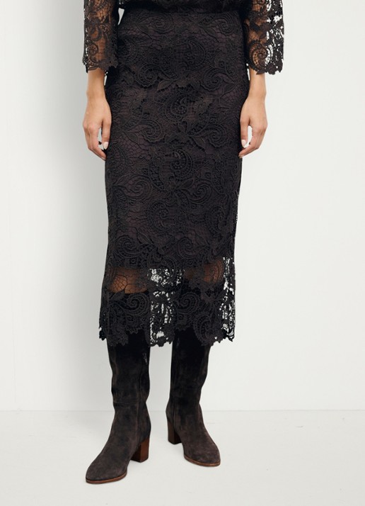 Gerard Darel Tyra midi rok van kant