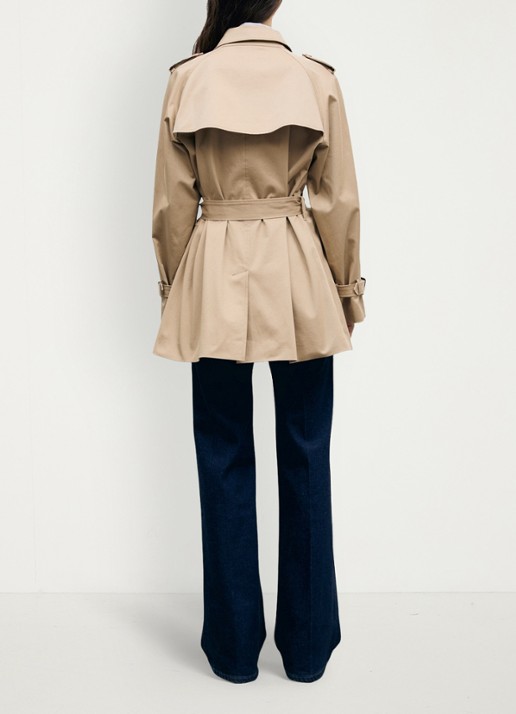 Gerard Darel Vania trenchcoat met ceintuur - achterkant 4 beige