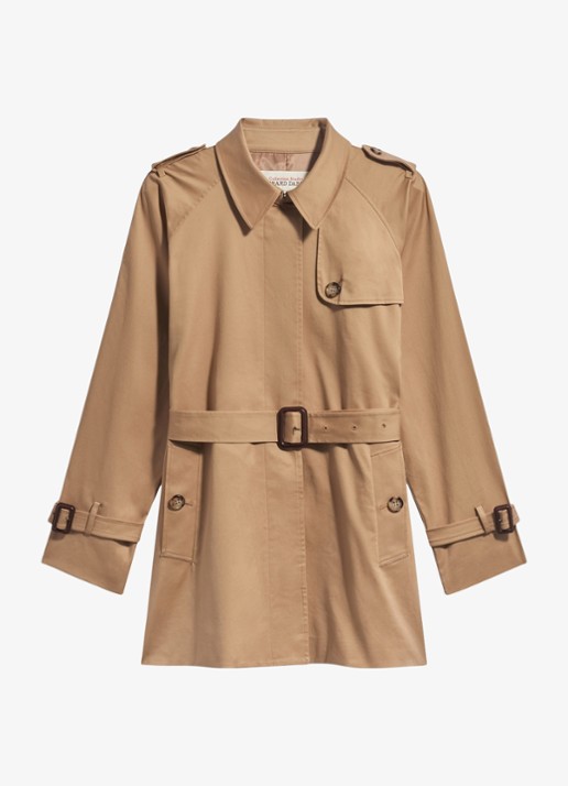 Gerard Darel Vania trenchcoat met ceintuur - voorkant 5 beige