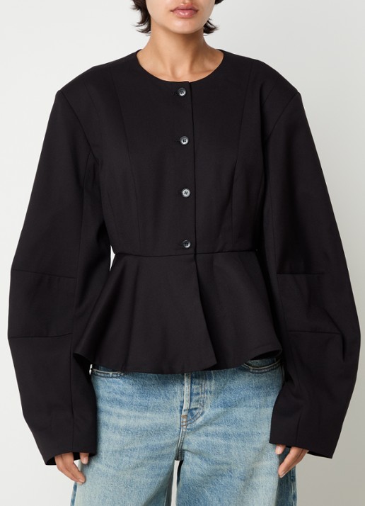 Gestuz Blazer met ronde hals en peplum
