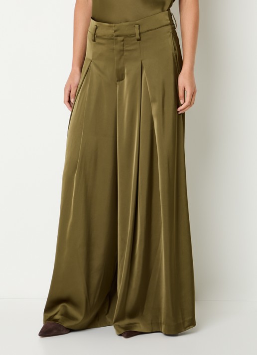 Gestuz Cerina high waist loose fit pantalon met plooidetail