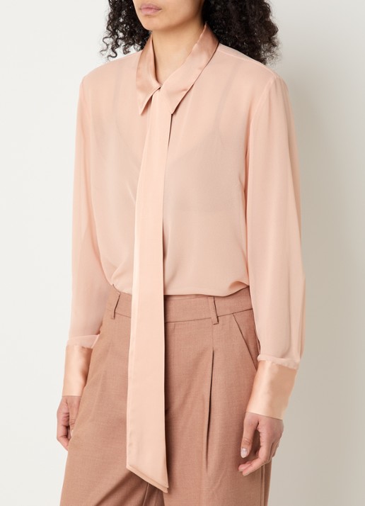 Gestuz GZchif semi-transparante blouse met sjaalkraag