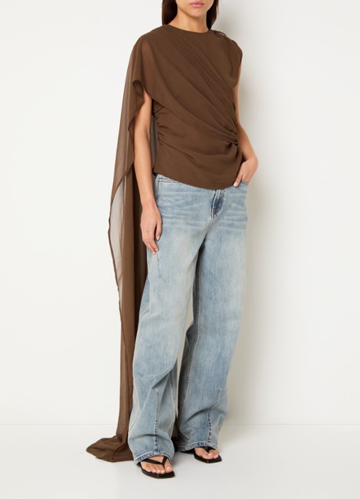 Gestuz Gzdarly Blouse - voorkant 2 hazelnootbruin