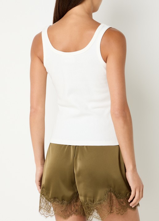 Gestuz GZdrew tanktop met logoborduring - achterkant 2 wit