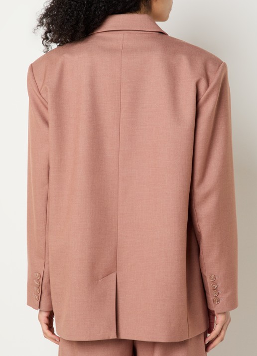 Gestuz GZpaula blazer met klepzakken - achterkant 4 roodbruin